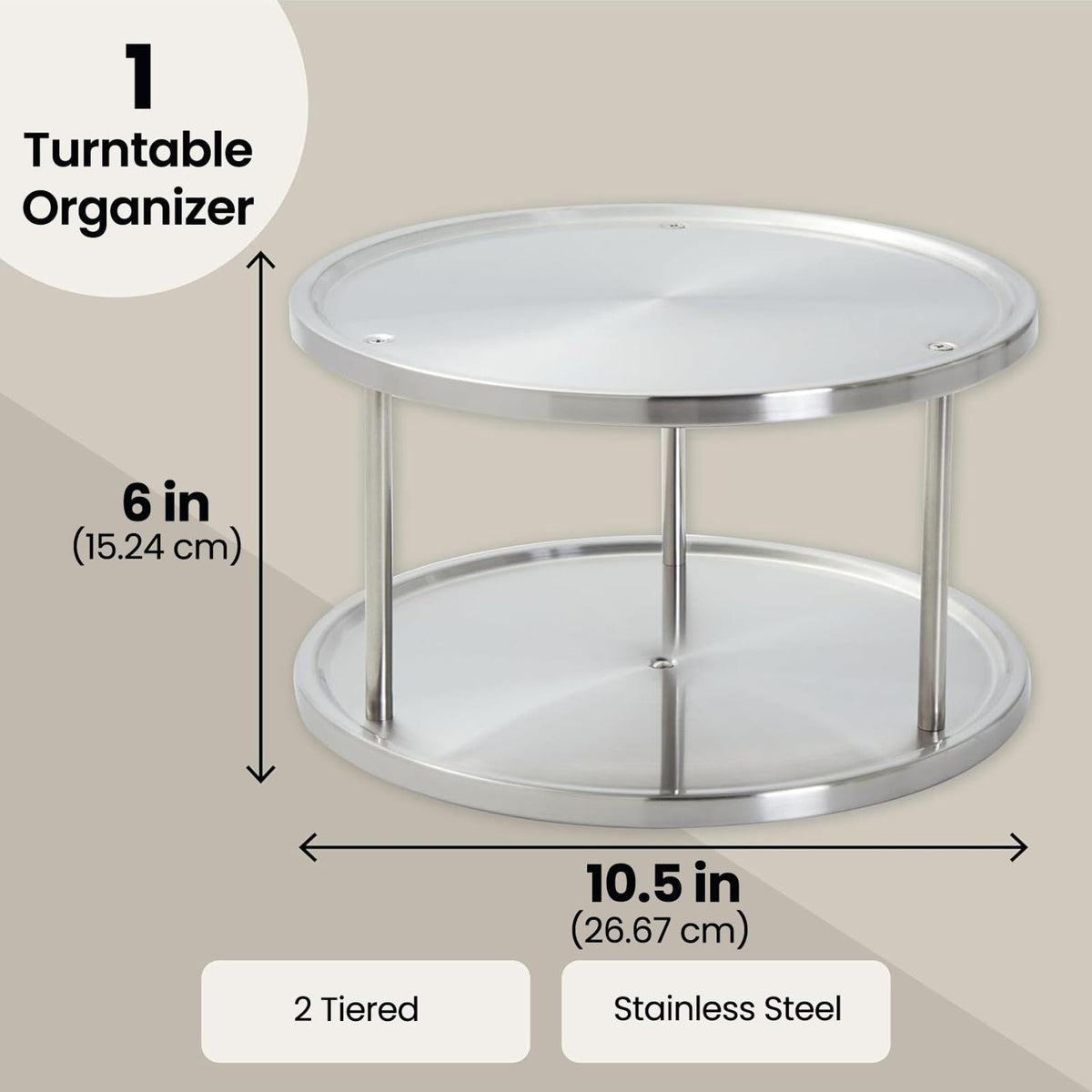 Juvale condiment spice rack with rotation for organized pantry storage.