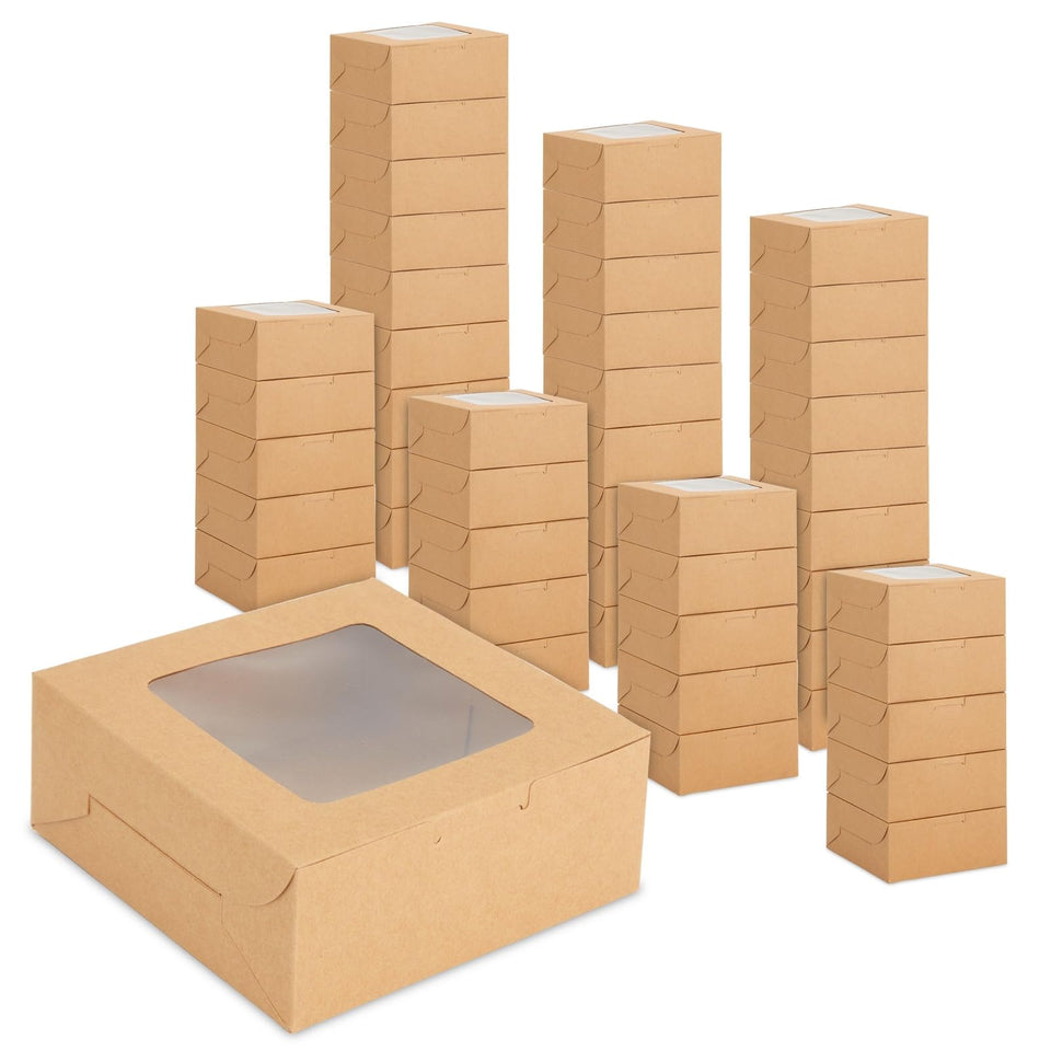 Juvale cookie boxes with window showcase treats for gift-worthy presentation.