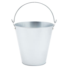 Juvale durable galvanized metal bucket resists leaks for clean service