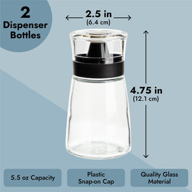 Elegant Juvale bottles on a dining table for stylish dressings
