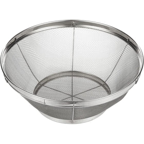 Juvale fine mesh strainer with ergonomic handle for precise rinsing and draining.