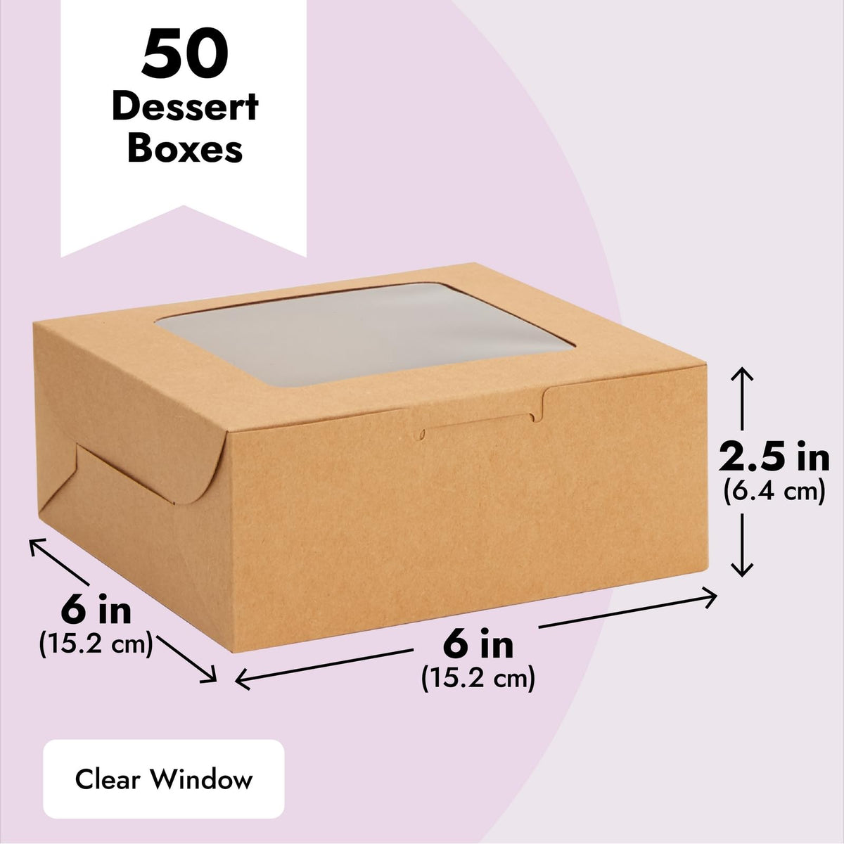 Juvale 6x6x2.5 inch cookie boxes fit cookies and small desserts neatly.