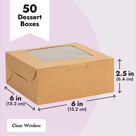 Juvale 6x6x2.5 inch cookie boxes fit cookies and small desserts neatly.