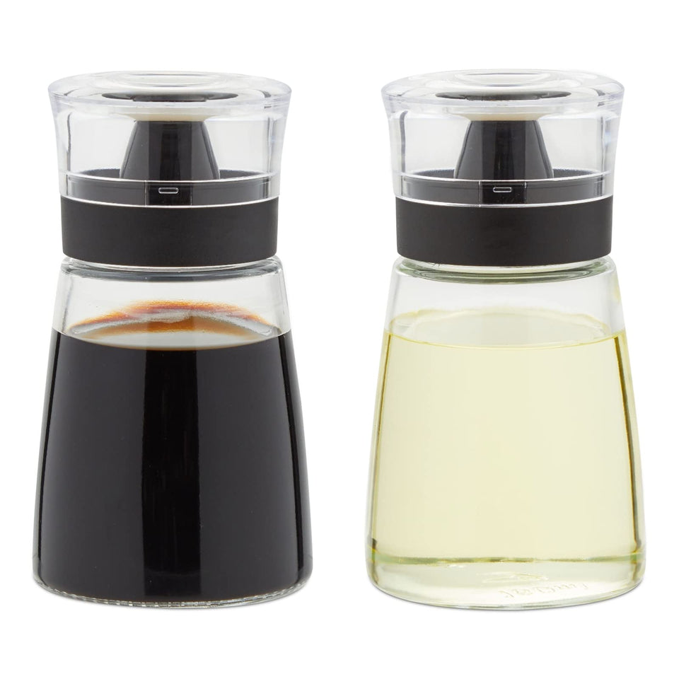 Juvale glass oil and vinegar dispenser set for mess-free pouring