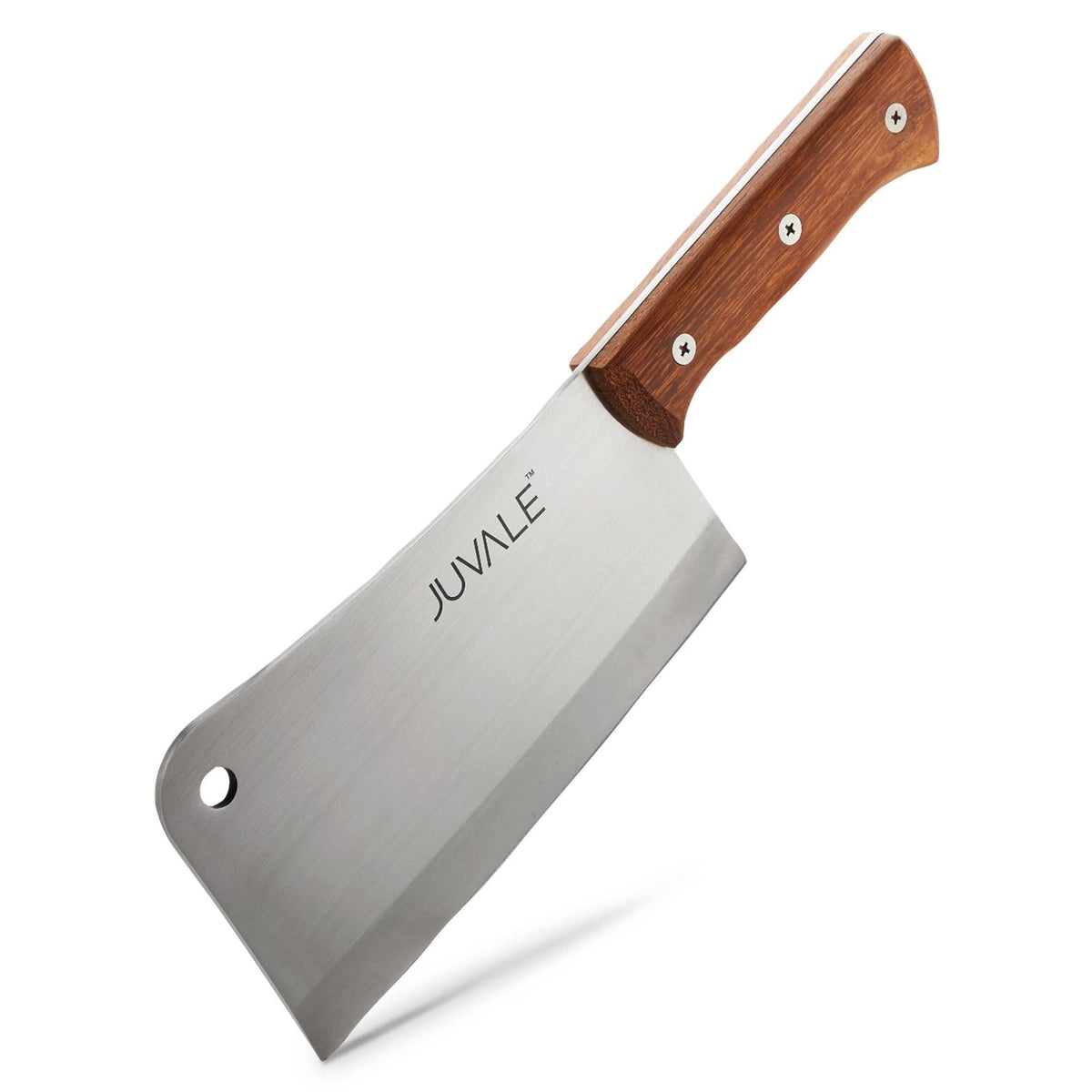 Juvale meat cleaver with an 8-inch blade for precise cutting.