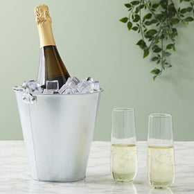 Juvale metal bucket beverage bucket for parties, ideal for beer and wine service