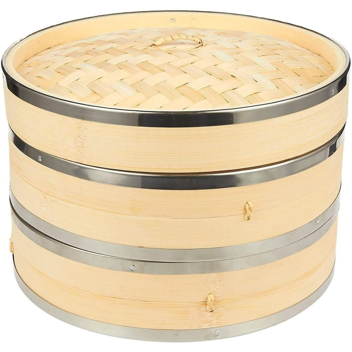 Juvale stackable-steamer-basket 10-inch helps save space while steaming multiple items.