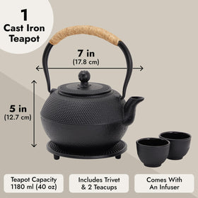 Juvale stainless steel infuser inside the teapot for clean leaf separation.