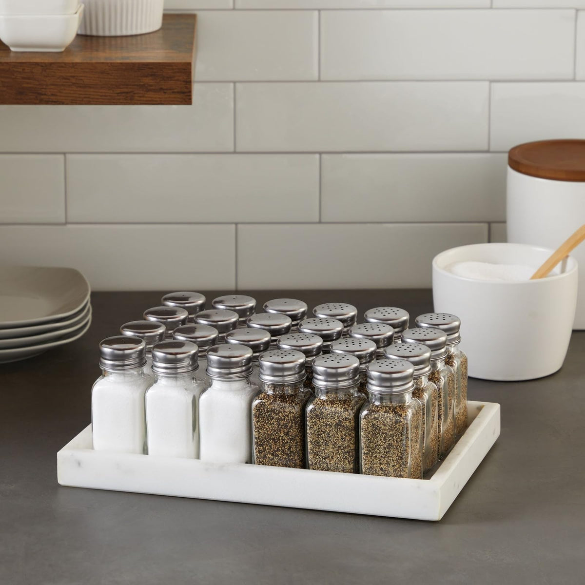 Juvale stainless steel lid shakers provide durable, easy-grip operation for consistent flavoring.