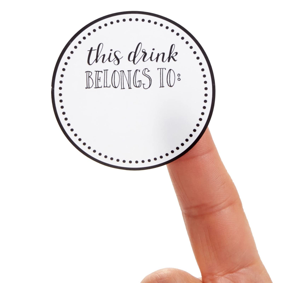 Juvale wedding drink-labels on cups at a reception table