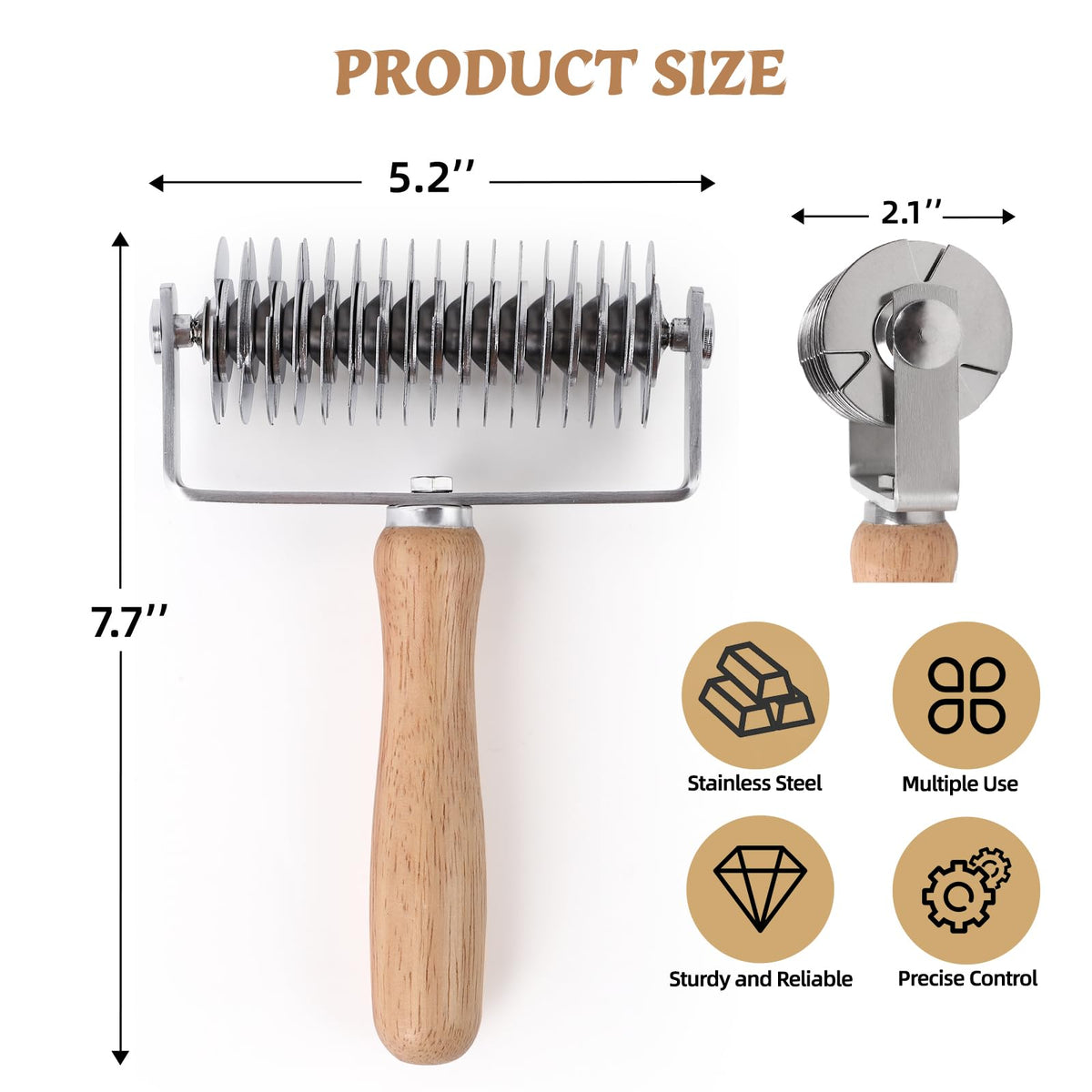 JuyVerq lattice cutter stored in linen pouch keeps blades safe and organized.