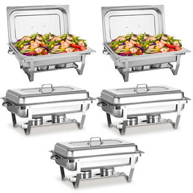 Jwevvie 9 qt full-pan chafing dish keeps food warm during events.