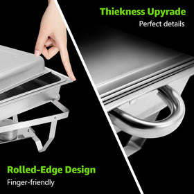 Jwevvie foldable frame enables rapid setup for buffets.