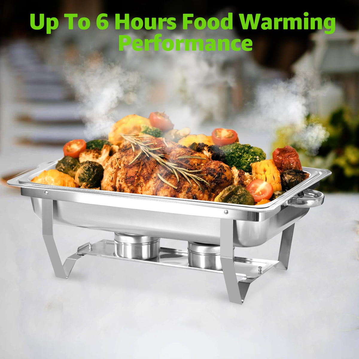 Jwevvie fuel holders support steady heat on the buffet line.