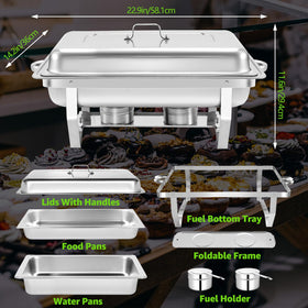 Jwevvie lids provide covered presentation for chafing dishes.