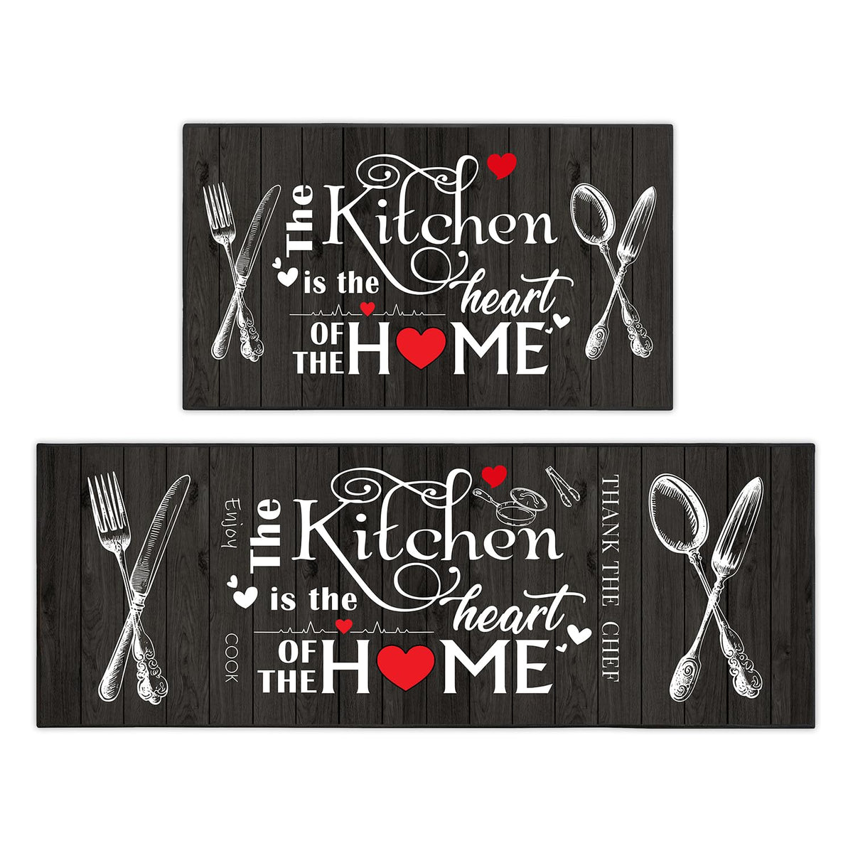 JWXCBIM farmhouse kitchen rug durable border stitching for lasting use.