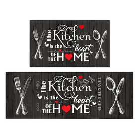 JWXCBIM farmhouse kitchen rug durable border stitching for lasting use.