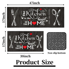 JWXCBIM farmhouse kitchen rug non-slip back keeps floors safe and stable.