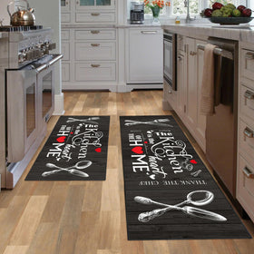 JWXCBIM farmhouse kitchen rug pattern closeup for rustic decor and cozy touch.