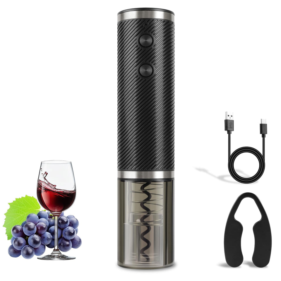 JXAVO electric wine opener with foil cutter readying bottles quickly for any occasion.
