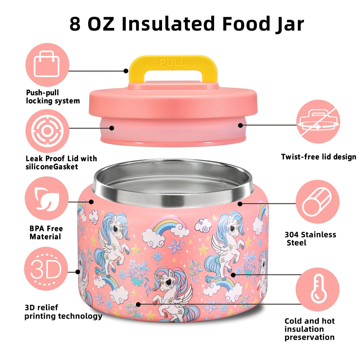 JXXM silicone gasket; secure seal keeps meals fresh and odors contained