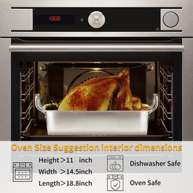 JY COOKMENT dishwasher-safe roaster simplifies cleanup after meals.