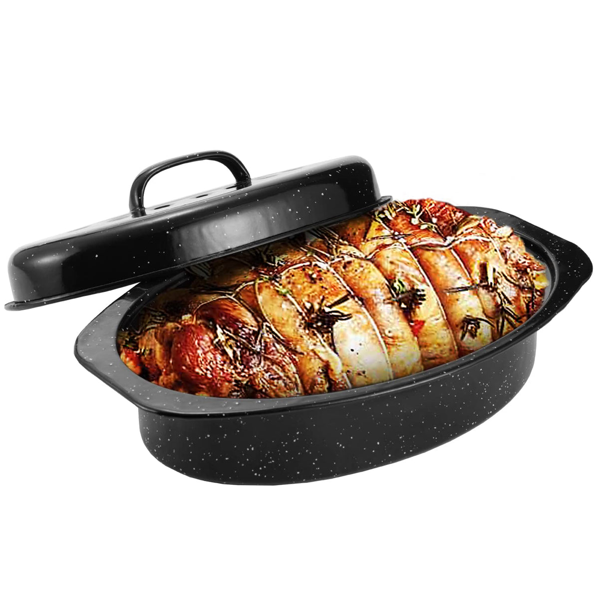 Easy cleaning of JY COOKMENT granite roaster after use