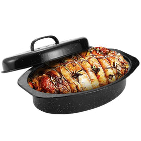 Easy cleaning of JY COOKMENT granite roaster after use