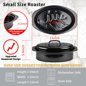 Inside enamel coating on JY COOKMENT granite roaster for easy release