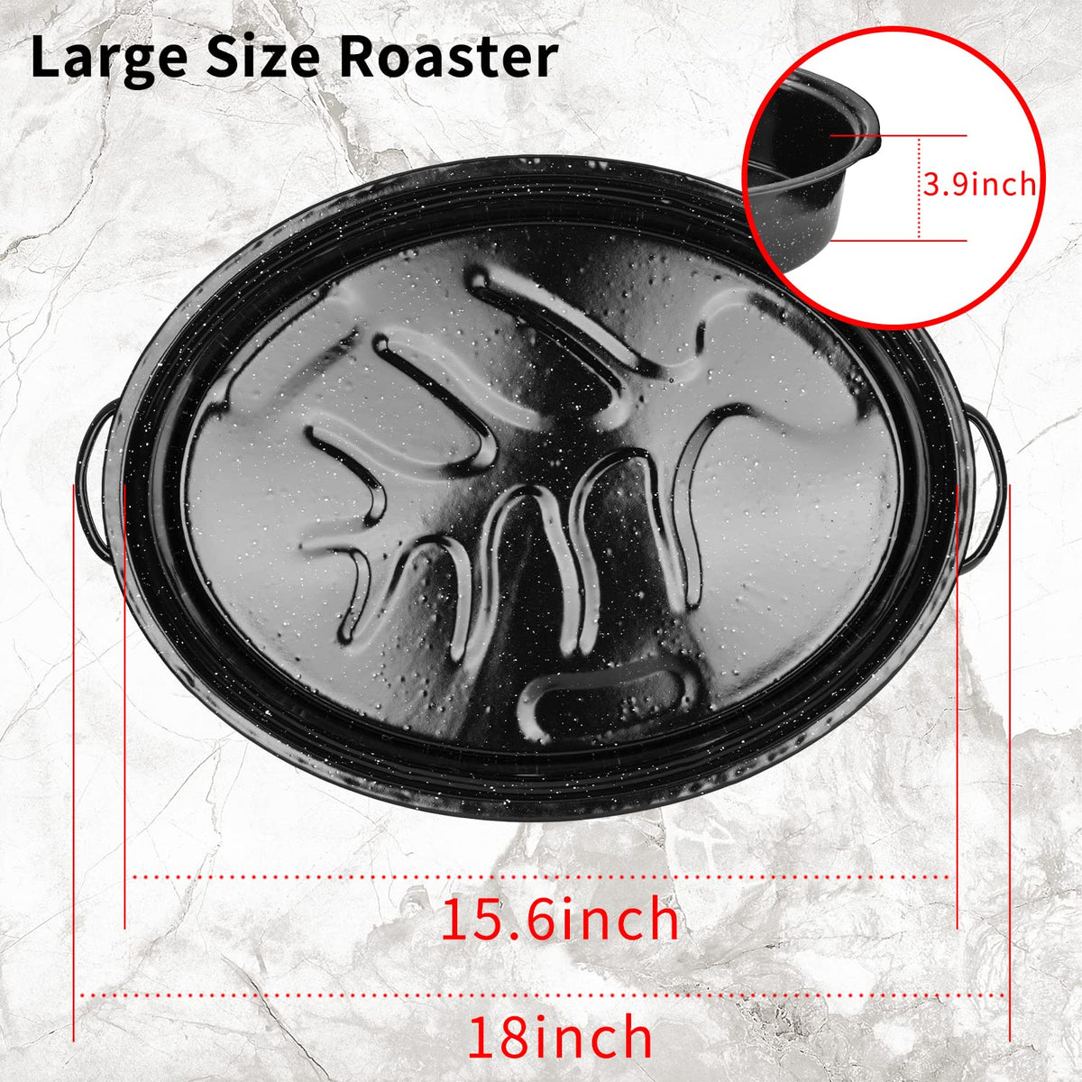 JY COOKMENT Roaster is dishwasher-safe for convenient care.