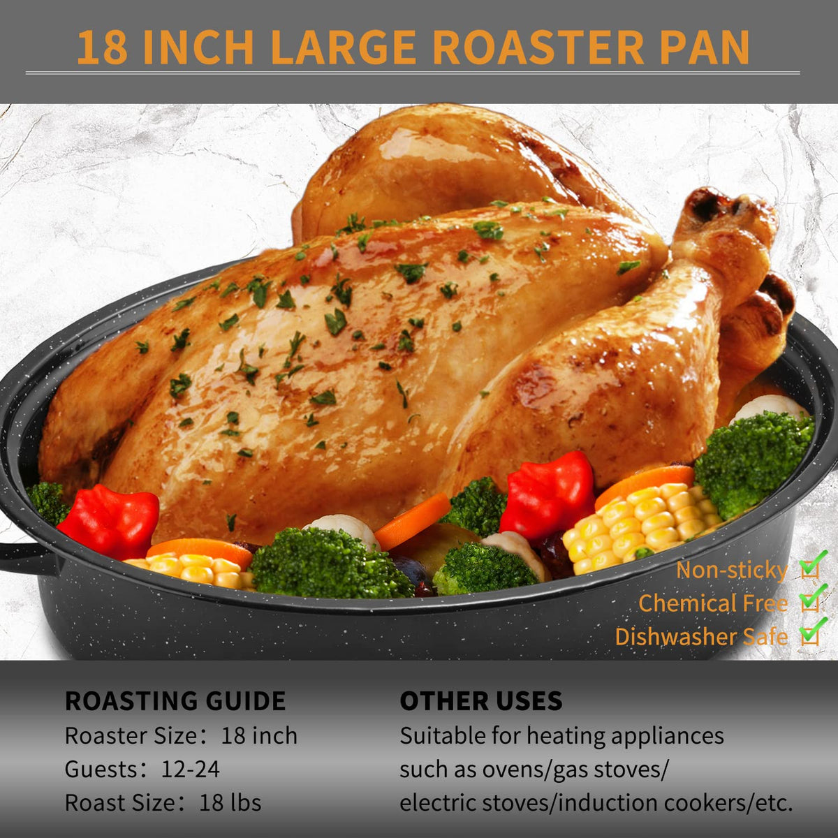JY COOKMENT even heat distribution for juicy roasts every time.