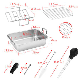JY COOKMENT turkey baster kit for convenient basting during roasting.