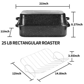 JY COOKMENT turkey baster included for easy basting and flavor control.