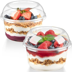 Jycnolm 50-pack 16 oz dessert cups with lids for takeaways and display