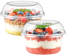 Jycnolm 50-pack 12 oz dessert cups with lids for organized take-away servings