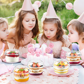 Jycnolm clear dessert cups ideal for catering buffets and events