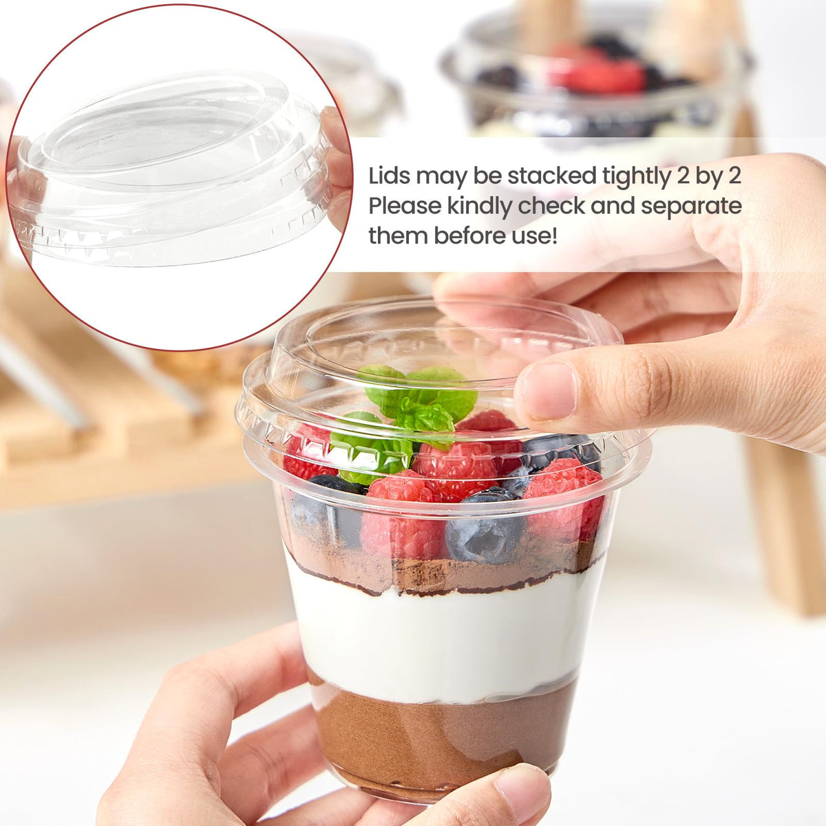 Jycnolm dessert shot cup set for easy tasting portions at events