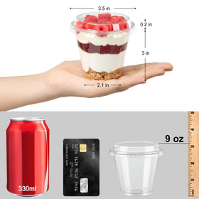 Jycnolm parfait cups with lids for neatly portioned treats