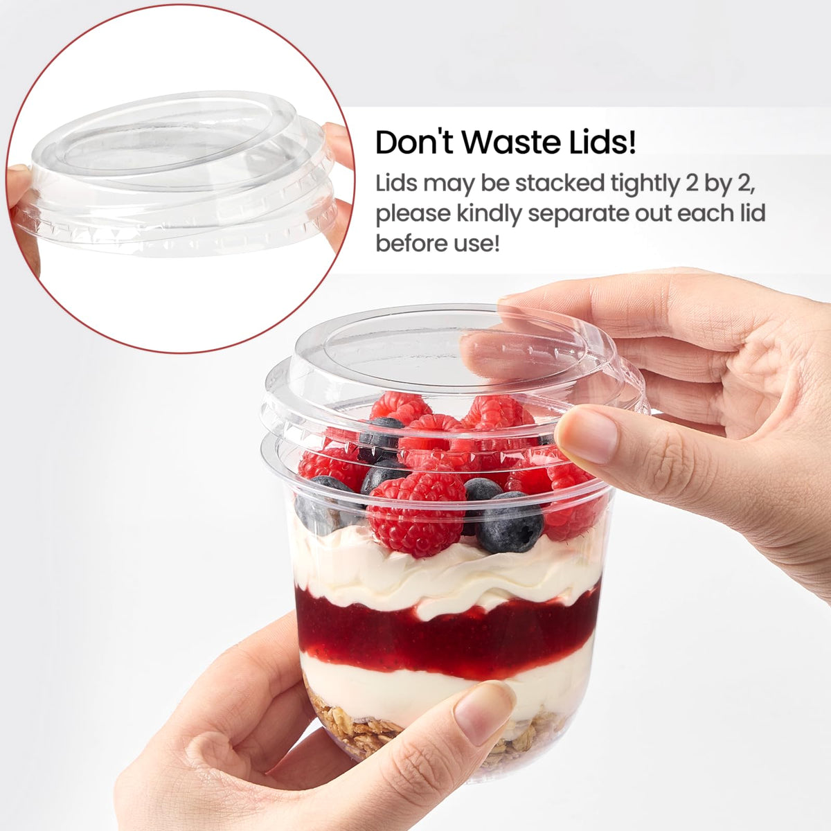 Jycnolm party cups with lids simplify serving at gatherings.