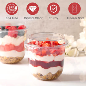 Jycnolm sealed-lid leak-proof dessert cups ideal for travel.