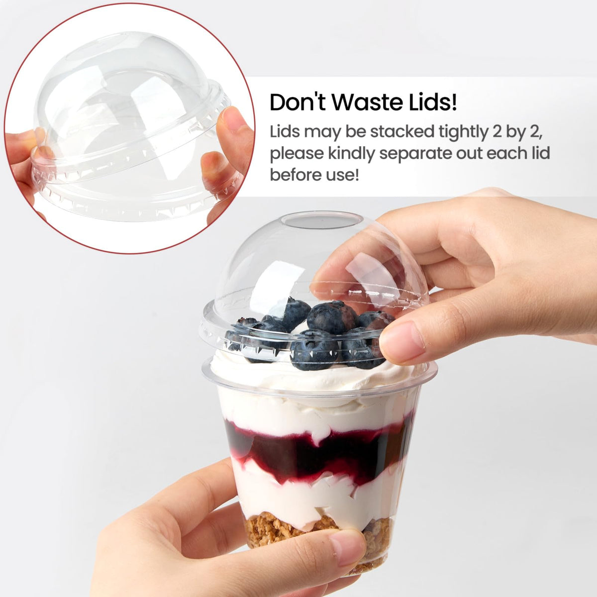 Jycnolm 9oz cups for snack packs and meal prep