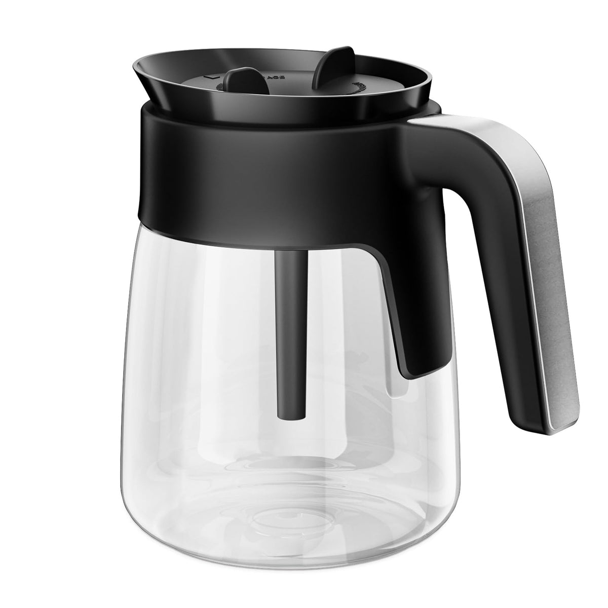 JYNTU 12-cup glass carafe with brew-through lid for Ninja, easy pouring.