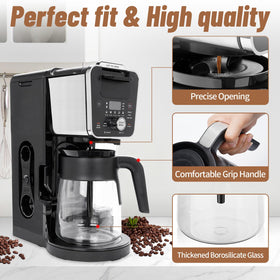 JYNTU wide-opening carafe simplifies cleaning after brewing.