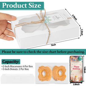 Jyongmer white kraft pastry box with tag and twine