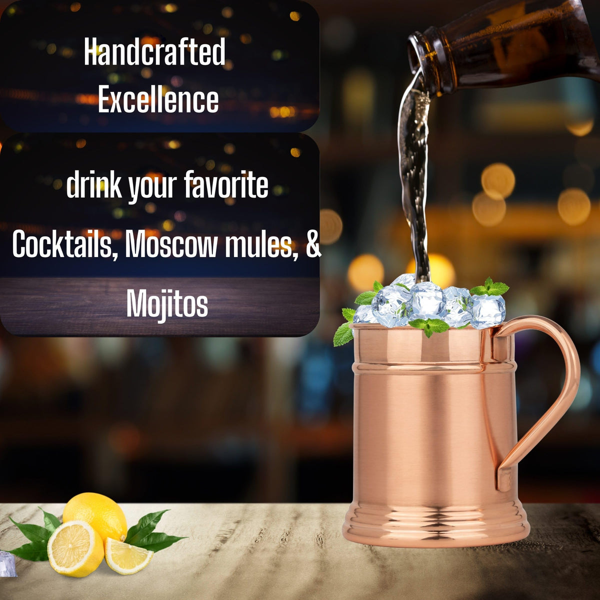 JYPR copper mug for parties and gatherings, stylishly durable for outdoor use.