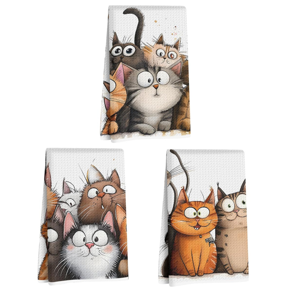 Jztco cat kitchen towel 14x24 inches for quick absorption