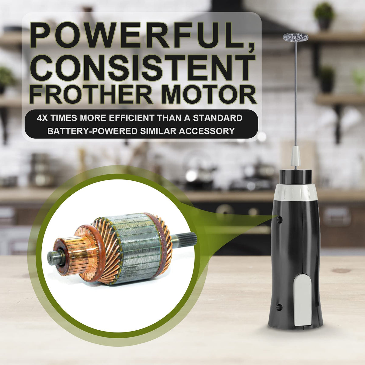 K-Brands durable 18/10 stainless frother for long-lasting kitchen use