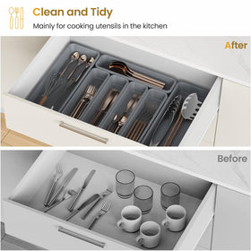 K KORKUAN large compartments accommodate knives and larger utensils