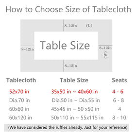 K MASANIJI tablecloth seat 8-10 ready for generous gatherings and meals.
