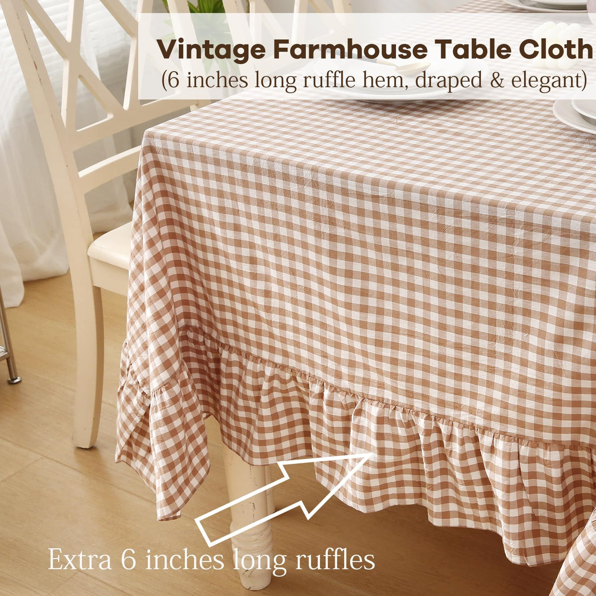 K MASANIJI vintage coquette plaid adds timeless charm to any table.